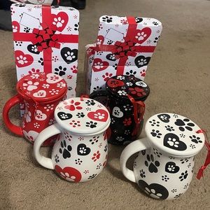 Temptations Paw Print Mug and Ornament Gift Set of 4 BRAND NEW